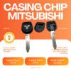 Casing Kunci Cips Mitsubishi Pajero, Casing Kunci Mirage